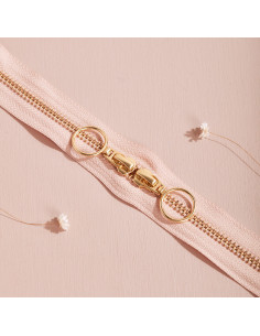 Gold and Maple double slider zipper 40 cm - Atelier Brunette