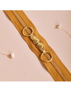 Gold and Ochre double slider zipper 40 cm - Atelier Brunette