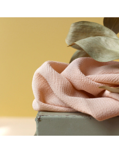 Moroccan crepe fabric in viscose Petal - La Maison Naïve