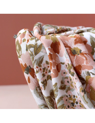 Off-white Moroccan crepe fabric made of viscose - La Maison Naïve