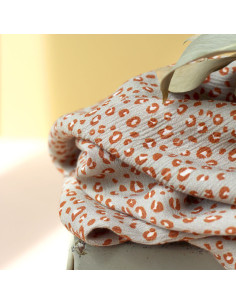 Mini Léo Almond Viscose Crepon Fabric - La Maison Naïve