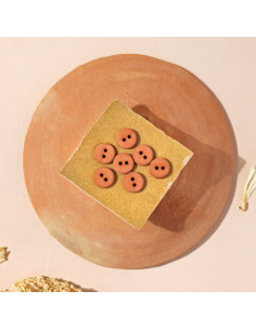 10 mm two-hole button - Cinnamon