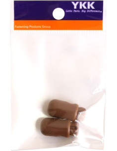 Set of 2 YKK cord stoppers - Brown 2