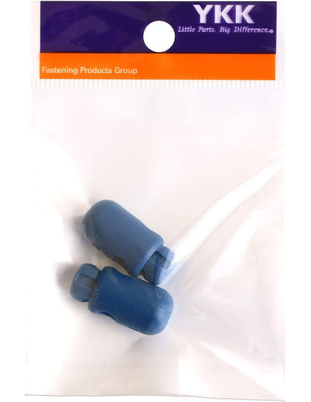 Set of 2 YKK cord stoppers - Petrol blue