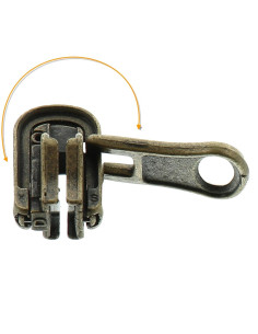 Double slider for synthetic closure 6 mm - Bronze