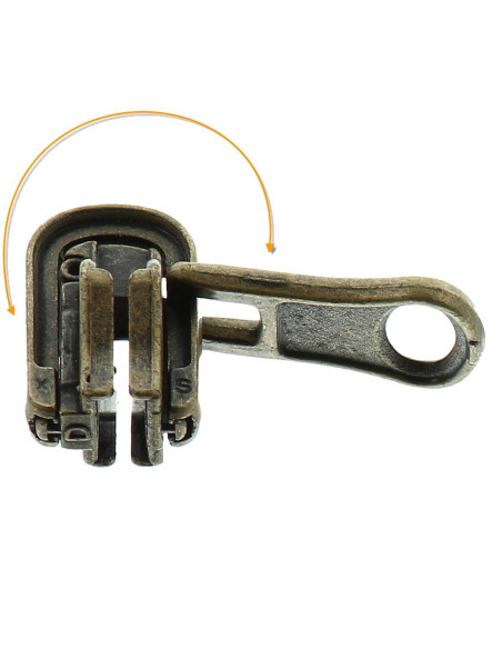 Double slider for synthetic closure 6 mm - Bronze