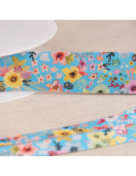 Bias flowers - Blue