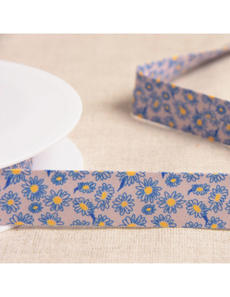 Daisy bias - Navy blue