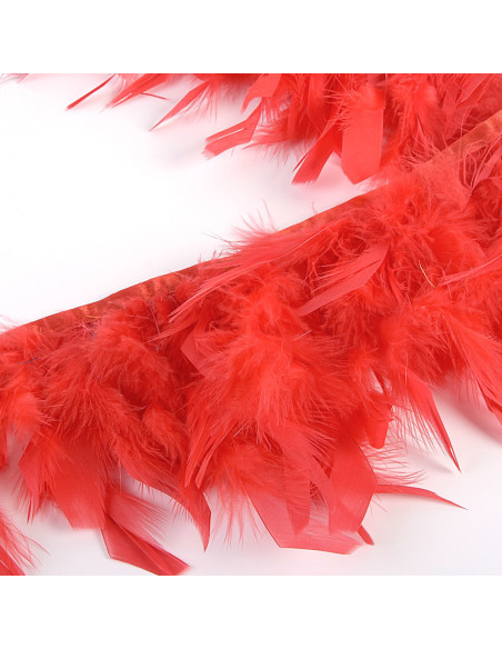 Feather fringe - Red