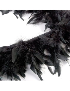 Feather fringe - Black
