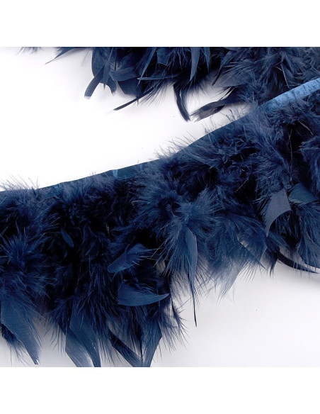 Feather fringe - Navy blue
