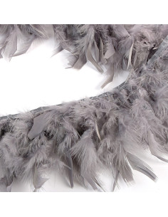 Feather fringe - Medium gray