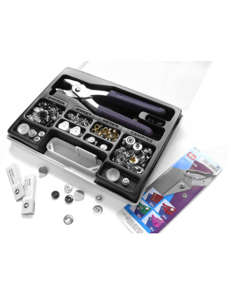 Vario plier set with snaps and eyelets