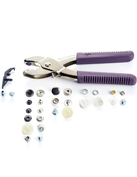 Vario plier set with snaps and eyelets