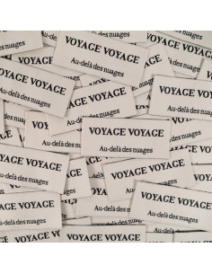 Set of 5 woven labels - Travel