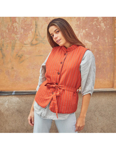 Sleeveless Vest Pattern Rabat - Ikatee
