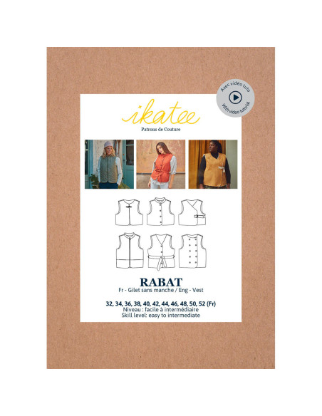 Sleeveless Vest Pattern Rabat - Ikatee