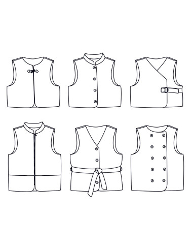 Sleeveless Vest Pattern Rabat - Ikatee
