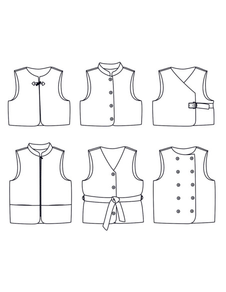 Sleeveless Vest Pattern Rabat - Ikatee