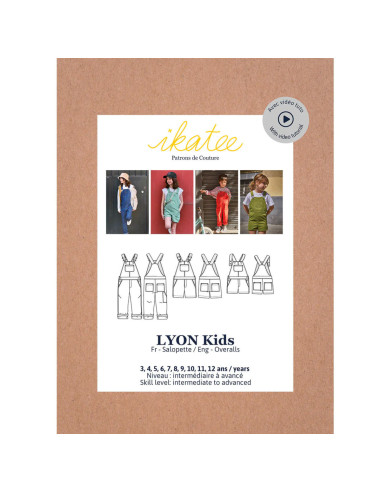 Lyon Kids Overalls Pattern - Ikatee