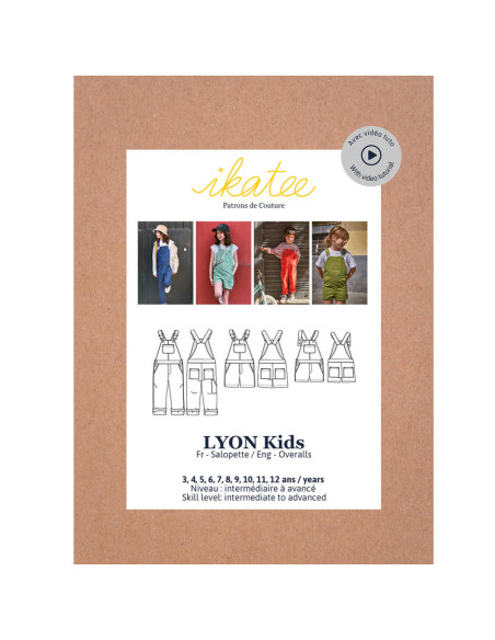 Lyon Kids Overalls Pattern - Ikatee