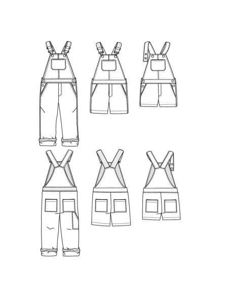 Lyon Kids Overalls Pattern - Ikatee