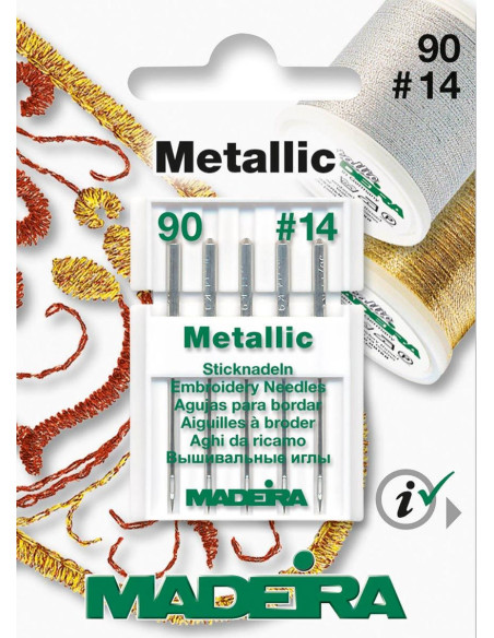 Madeira Metallic machine embroidery needles