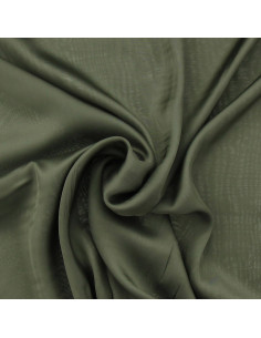 Viscose satin fabric - Army green