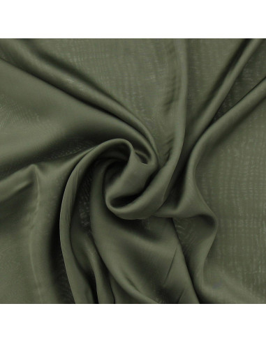 Viscose satin fabric - Army green