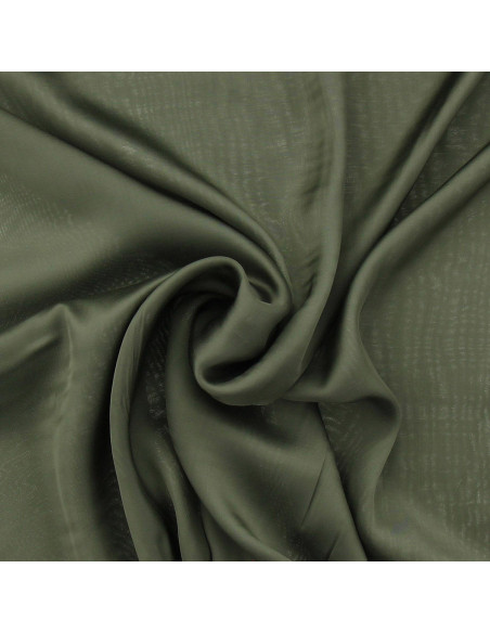 Viscose satin fabric - Army green