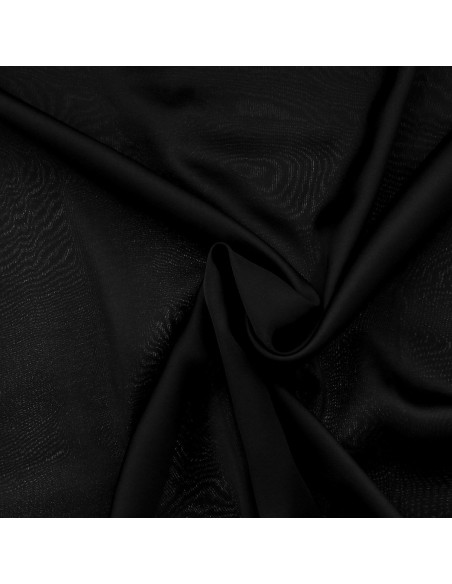 Viscose satin fabric - Black