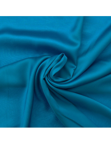 Viscose satin fabric - Blue