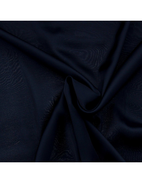 Viscose satin fabric - Navy blue