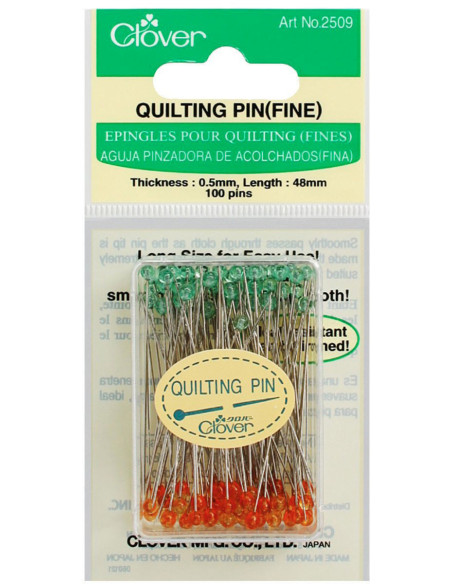 Box of 100 super-fine pins for quilting Clover