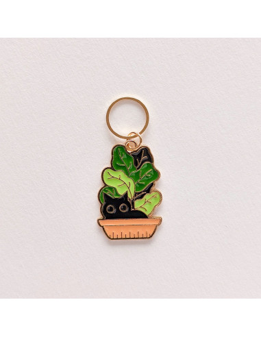 Set of 3 stitch markers - Wild Cats