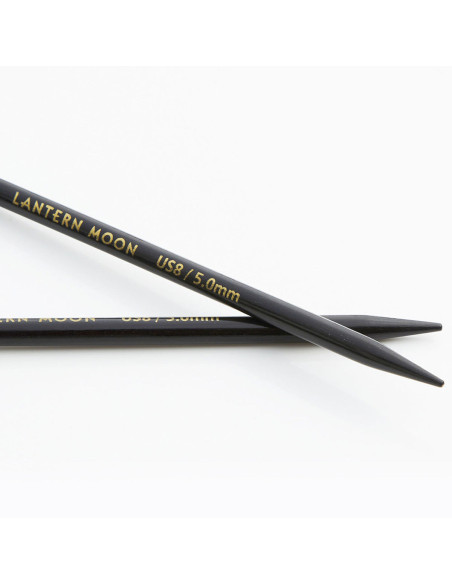 Fixed circular needles in ebony wood Destiny Lantern Moon