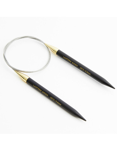 Fixed circular needles in ebony wood Destiny Lantern Moon