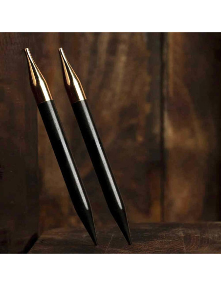 Lantern Moon ebony wood knitting needles