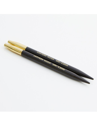 Lantern Moon ebony wood knitting needles