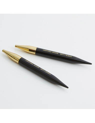Lantern Moon ebony wood knitting needles