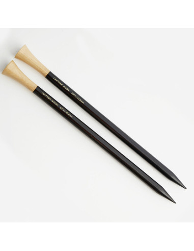 Lantern Moon 35 cm ebony wood knitting needles