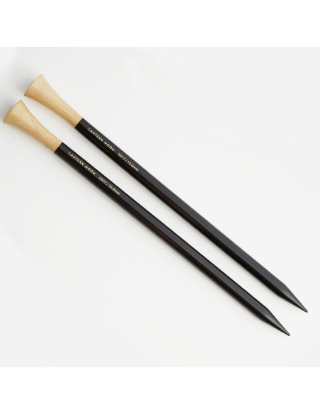 Lantern Moon 35 cm ebony wood knitting needles