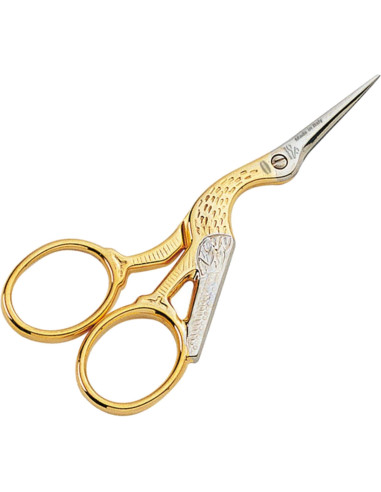 Stork embroidery scissors gold Premax 9 cm
