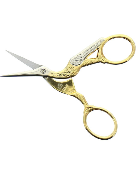 Stork embroidery scissors gold Premax 9 cm