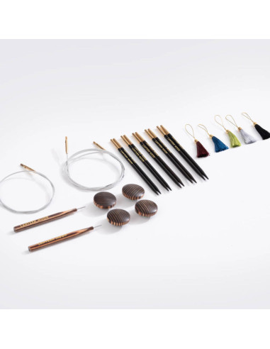 Charm Lantern Moon ebony wood circular needle set