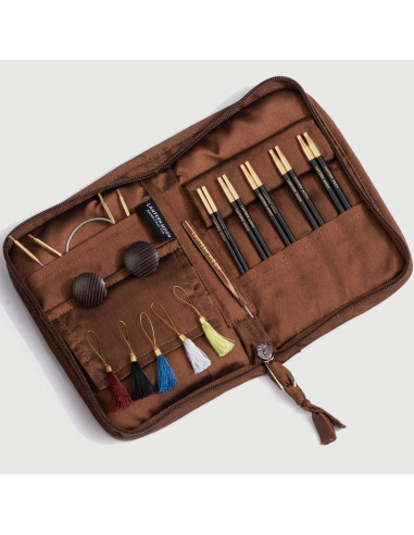 Heritage Lantern Moon ebony wood circular needle set