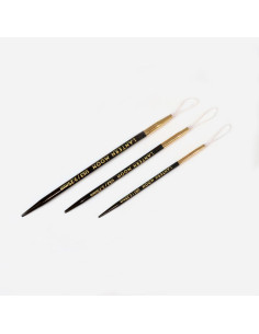 Ebony wood finishing wool needles with nylon loop Lantern Moon 2