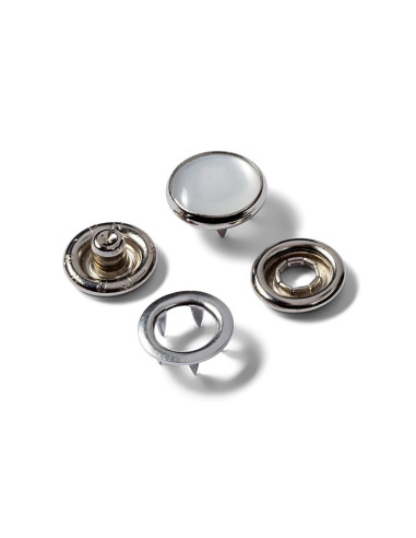 Pack of 6 pearl snap fasteners, 12 mm jersey