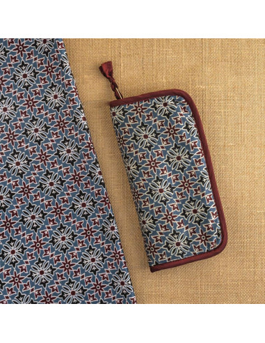 Ajrak Lantern Moon double-pointed knitting needle case