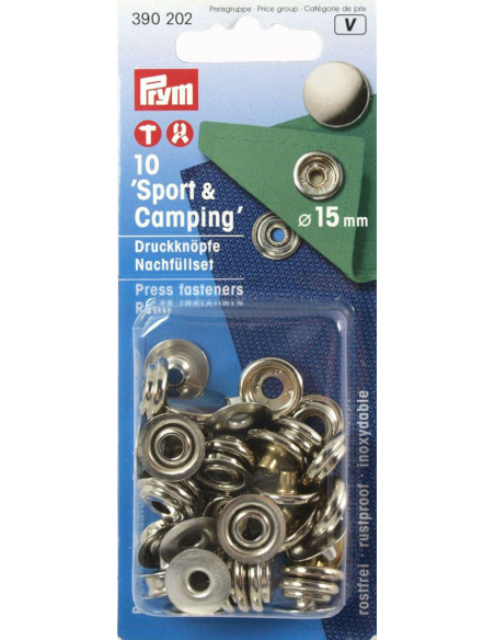 10 nickel sport camping snap fasteners refill